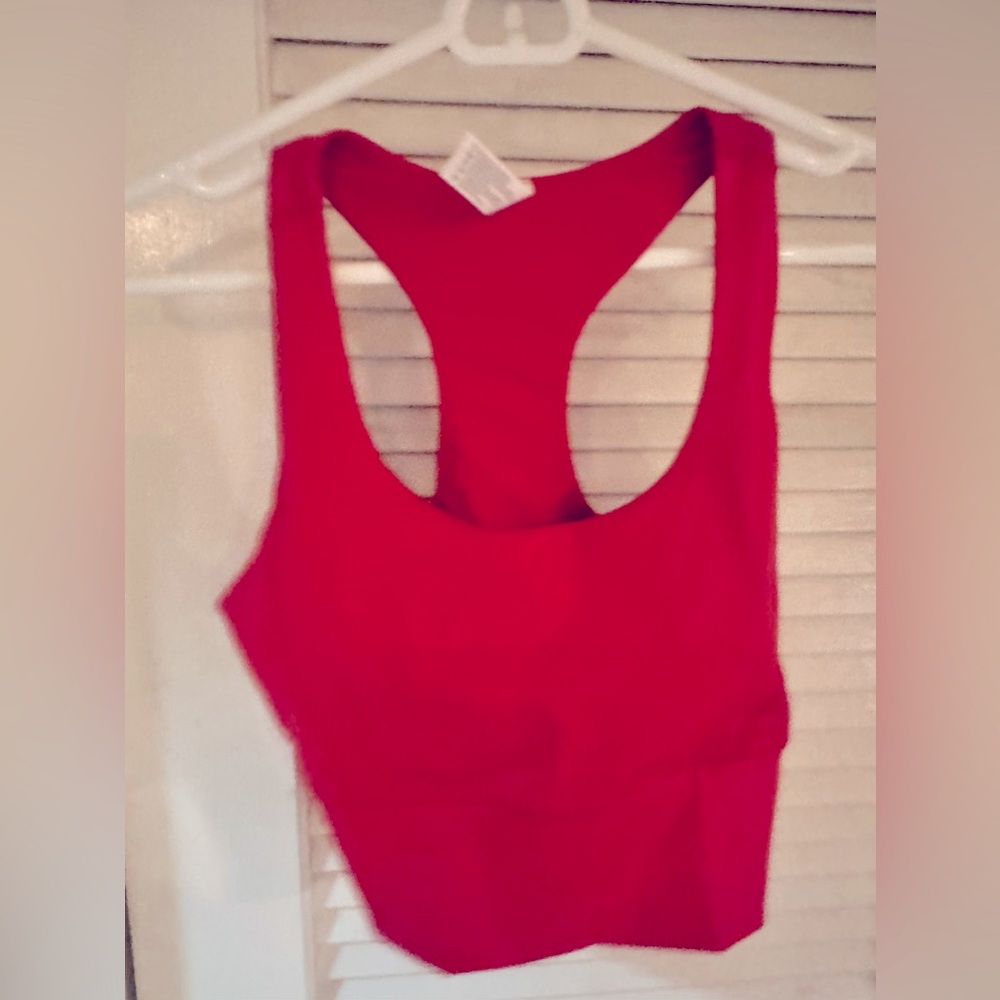 Sports bra, size medium. 90 degrees brand in Red. Barely worn, great condition